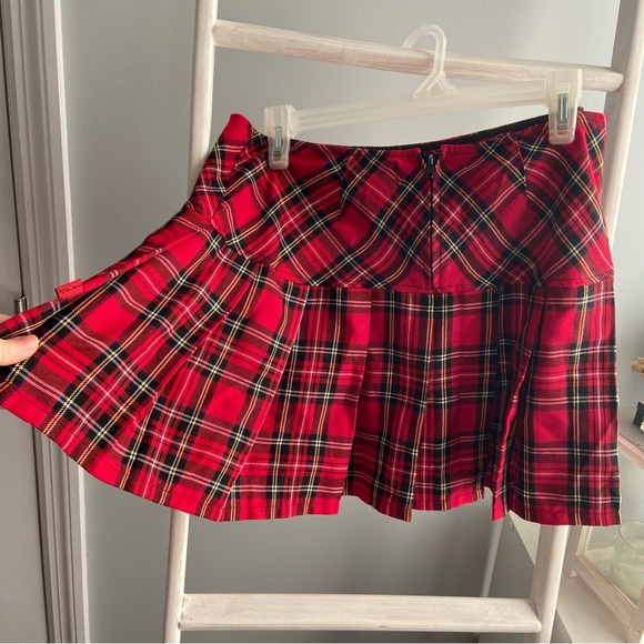 Tripp NYC Red Plaid Mini Skirt - Picture 2 of 8